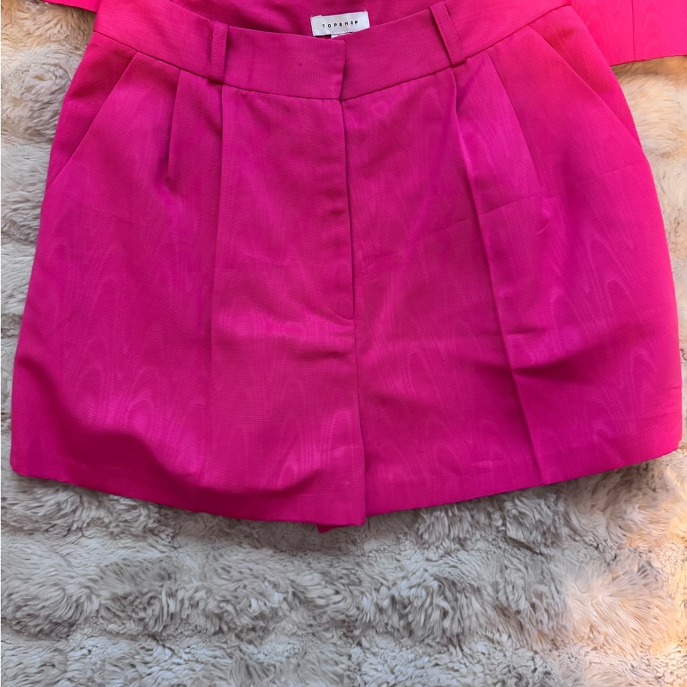 Topshop Bold Pink Blazer short set - Picture 2 of 8